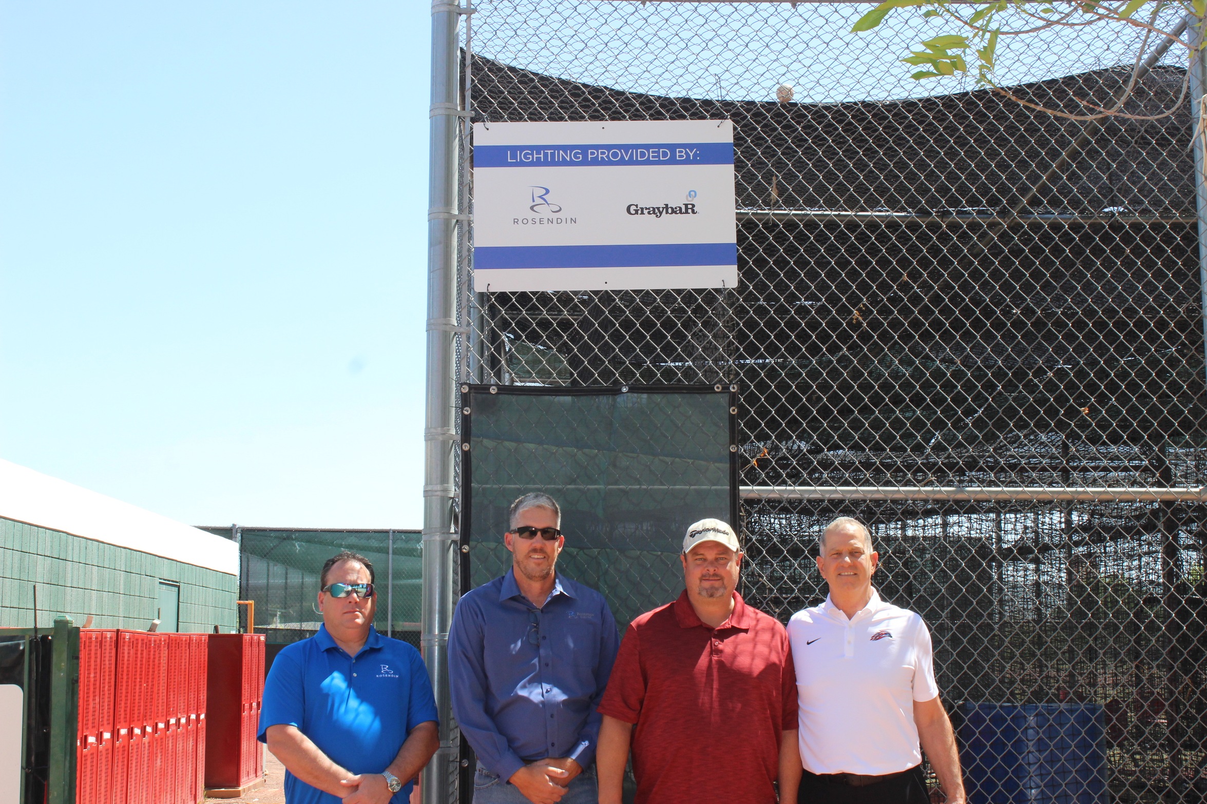 Rosendin Donates Batting Cage Lights to Mesa Baseball