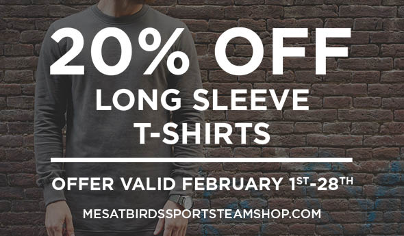 Long Sleeve T-Shirt Sale during the month of February