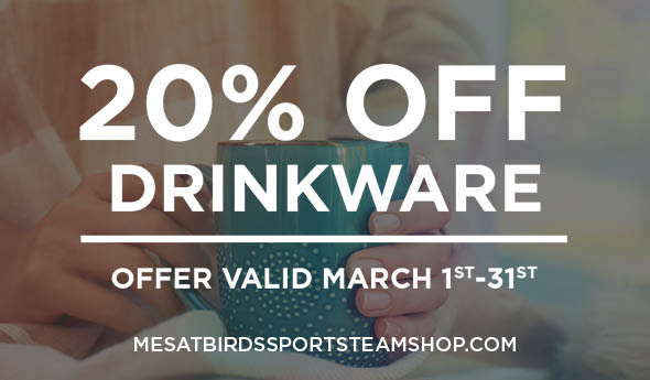 Save 20% on T-Bird Drinkware in March