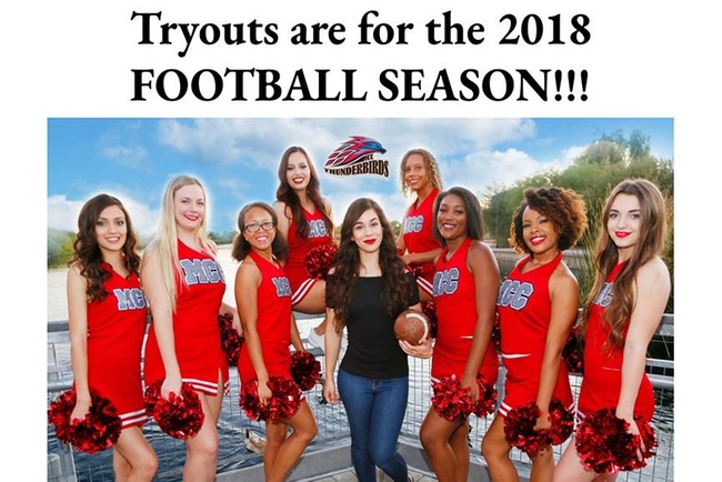Cheer Tryouts for the 2018 Fall Season Will Take Place on May 15th & 16th at MCC's West Gym