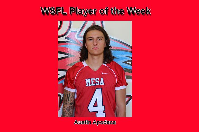 Apodaca named WSFL Offensive Player of the Week