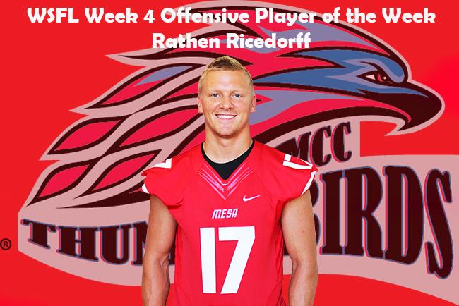 Rathen Ricedorff earns WSFL Offensive Player of the Week Honors