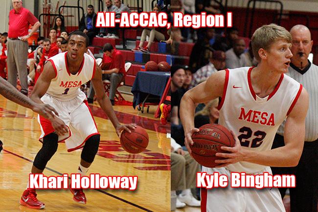 Holloway, Bingham, receive all-ACCAC, Region I men's basketball honors