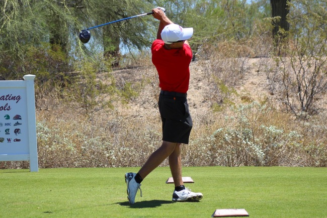 Jeff Kelley fired a one-under-par 70 on day one of the NJCAA Tournament. (photo by Aaron Webster)