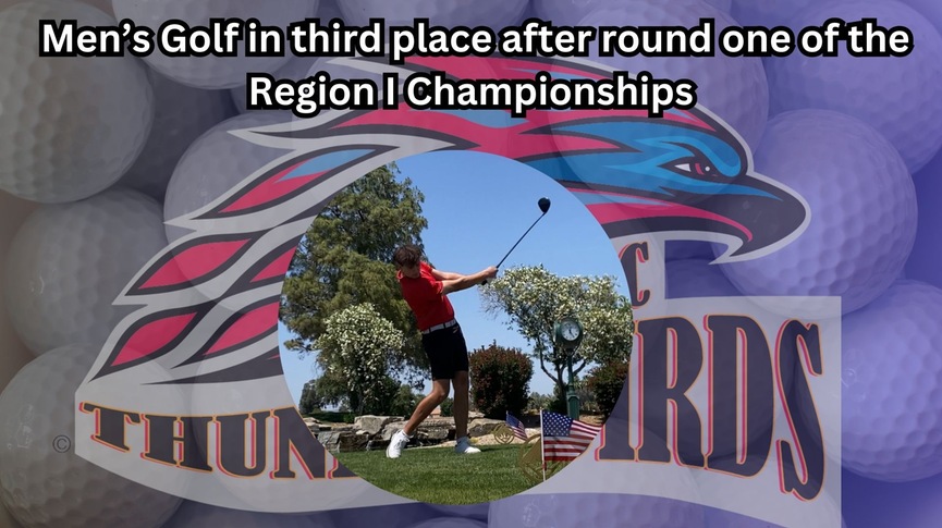 Men's Golf sits in third place going into round two of Region I Championships