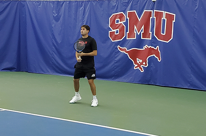 All men's tennis singles players advance on first day of NJCAA tennis; MCC tied for second place