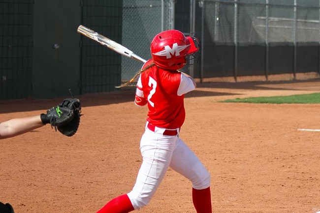 Tori Gonzalez scored the only run of the day for Mesa with a solo home run. (photo by Aaron Webster)