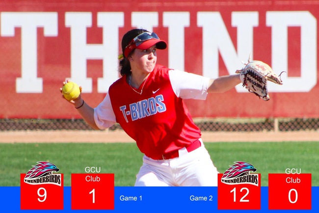 Opening Day Sweep for Mesa Softball Over GCU Club, 9-1 (5), 12-0 (5) Finals