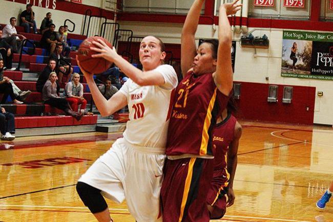 Lacey Viselli scored seven points with four rebounds off the bench for Mesa (Photo by Jacob Dewald)