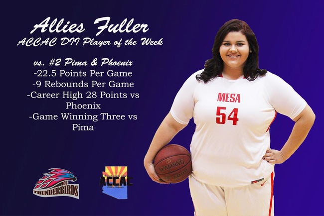 Allies Fuller Earns ACCAC DII Player of the Week