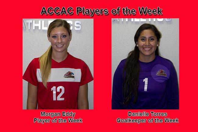 Eddy and Torres named ACCAC Players of the Week
