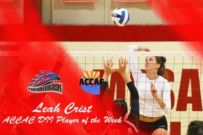 Leah Crist Earns ACCAC DII Player of the Week