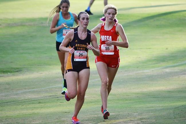 Adeline Montgomery(right) finished 21st overall with a time of 18:30
