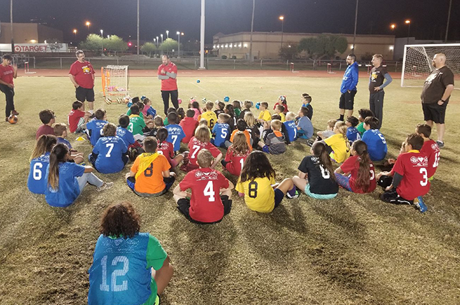 Mesa athletes hold "Friday Night Lights" with local youth