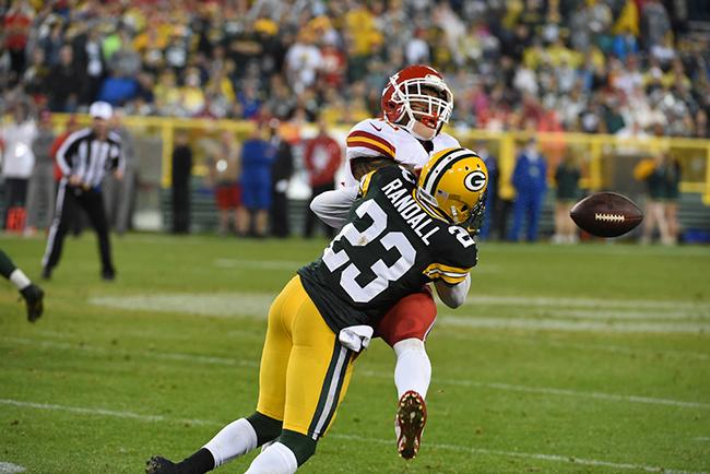 Randall named NFL Clutch Performer of the Week (Photo courtesy of the Green Bay Packers and Jim Biever)