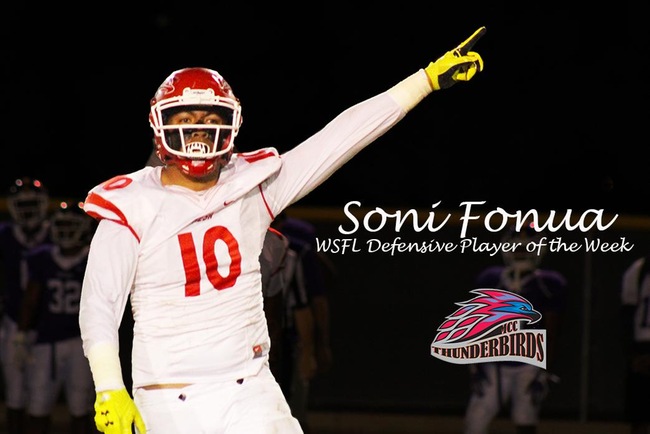 Soni Fonua Earns WSFL Defensive Player of the Week