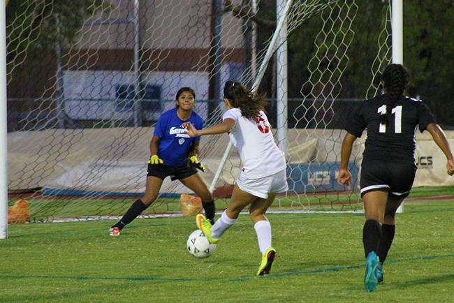 Jenny Montelongo scored two of Mesa's four goals on the night
