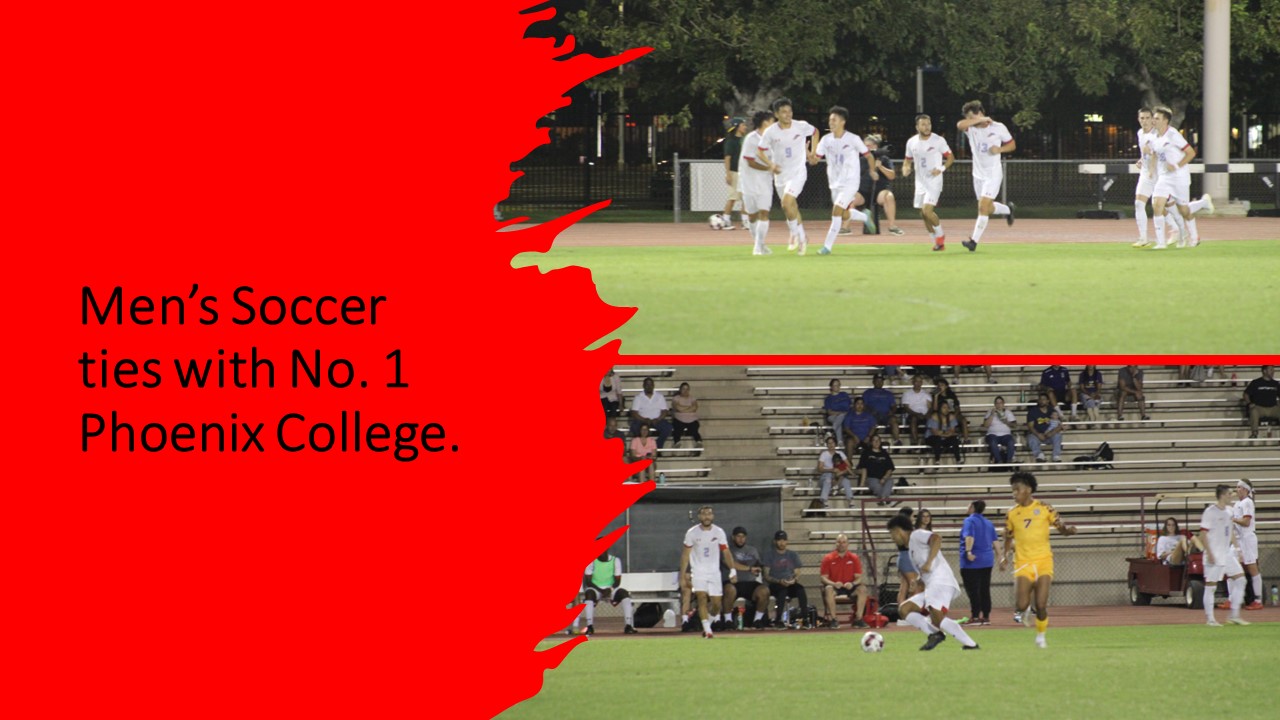 No. 10 Men's Soccer ties with No. 1 Phoenix College