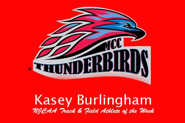 Kasey Burlingham Earns NJCAA Track & Field Athlete of the Week