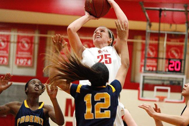 Megan Gillespie had her first career double-double with 12 points and 13 rebounds (Photo by Jacob Dewald)