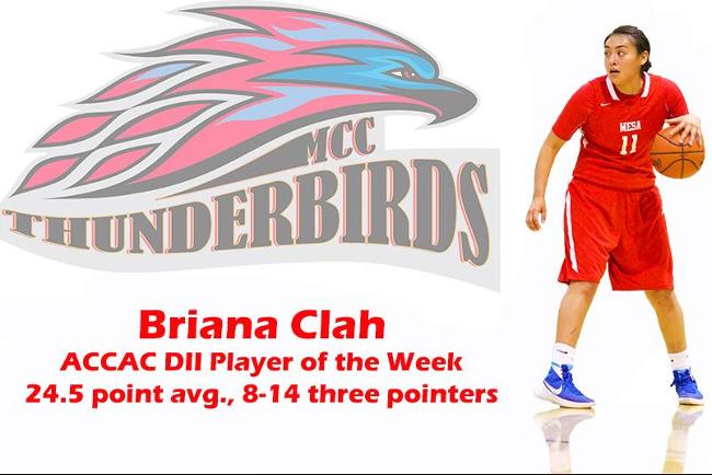 Briana Clah earns ACCAC DII Player of the Week Honors