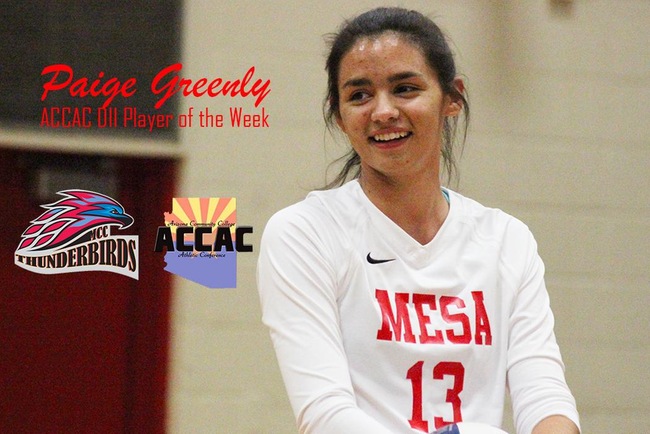 Paige Greenly Earns ACCAC DII Player of the Week