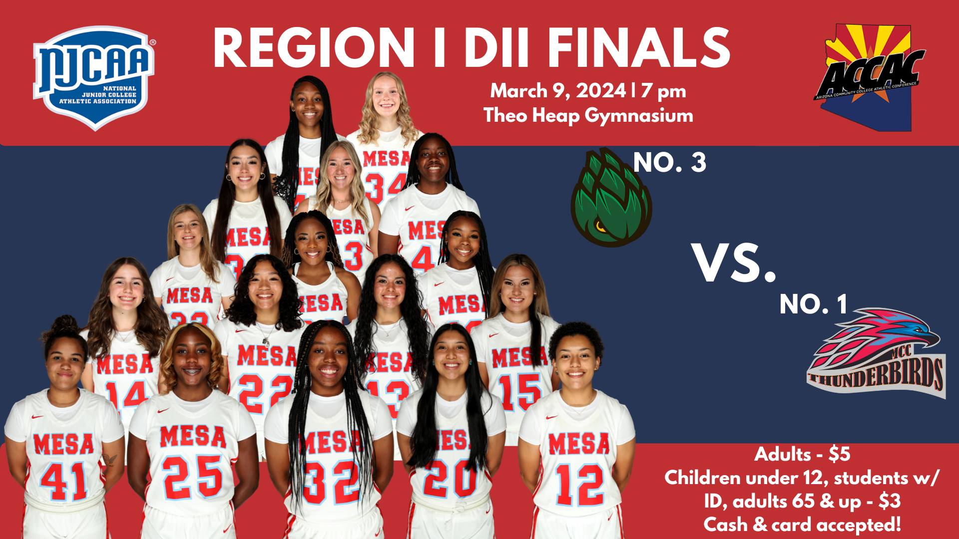 Women's Basketball hosts Scottsdale in the Region I DII Finals on Saturday night