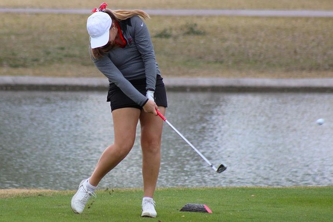 Haley Kapanicas carded a two day 155 in the Mesa Classic at Dobson Ranch Golf Club. (photo by Aaron Webster)