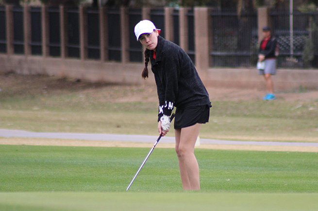 Kapanicas, Fusak lead women's golf to 27-shot lead at Estrella Mountain Invitational