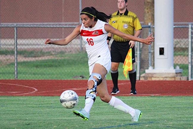 Jenny Montelongo scored two goals for the T-Birds in their rout of Gateway Tuesday night