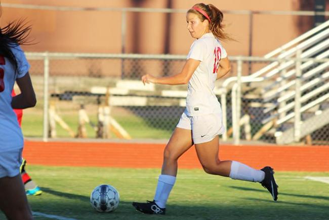 Jessica Lynn scored the lone goal for Mesa in their Thursday night loss to Cochise College