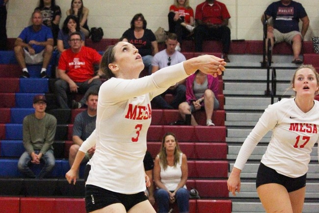 #19 Mesa Volleyball Sweeps Day One of Competition in College of Southern Nevada Tourney, 3-0 Wins in Each Match