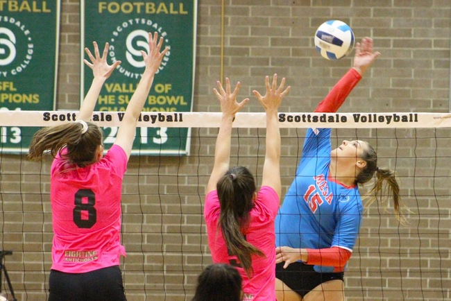 Mesa Wins Set One But Can't Maintain Control, Fall to Scottsdale in Four Sets