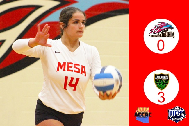 #8 Scottsdale Dominates Mesa Volleyball in Straight Sets