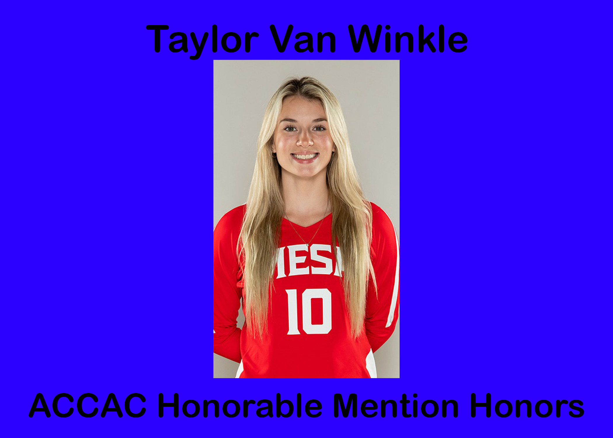 Taylor Van Winkle earns ACCAC Honorable Mention Honors