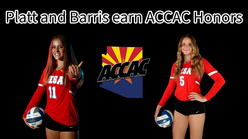 Brynlee Barris and Abby Platt earn ACCAC Honors for their 2023 seasons