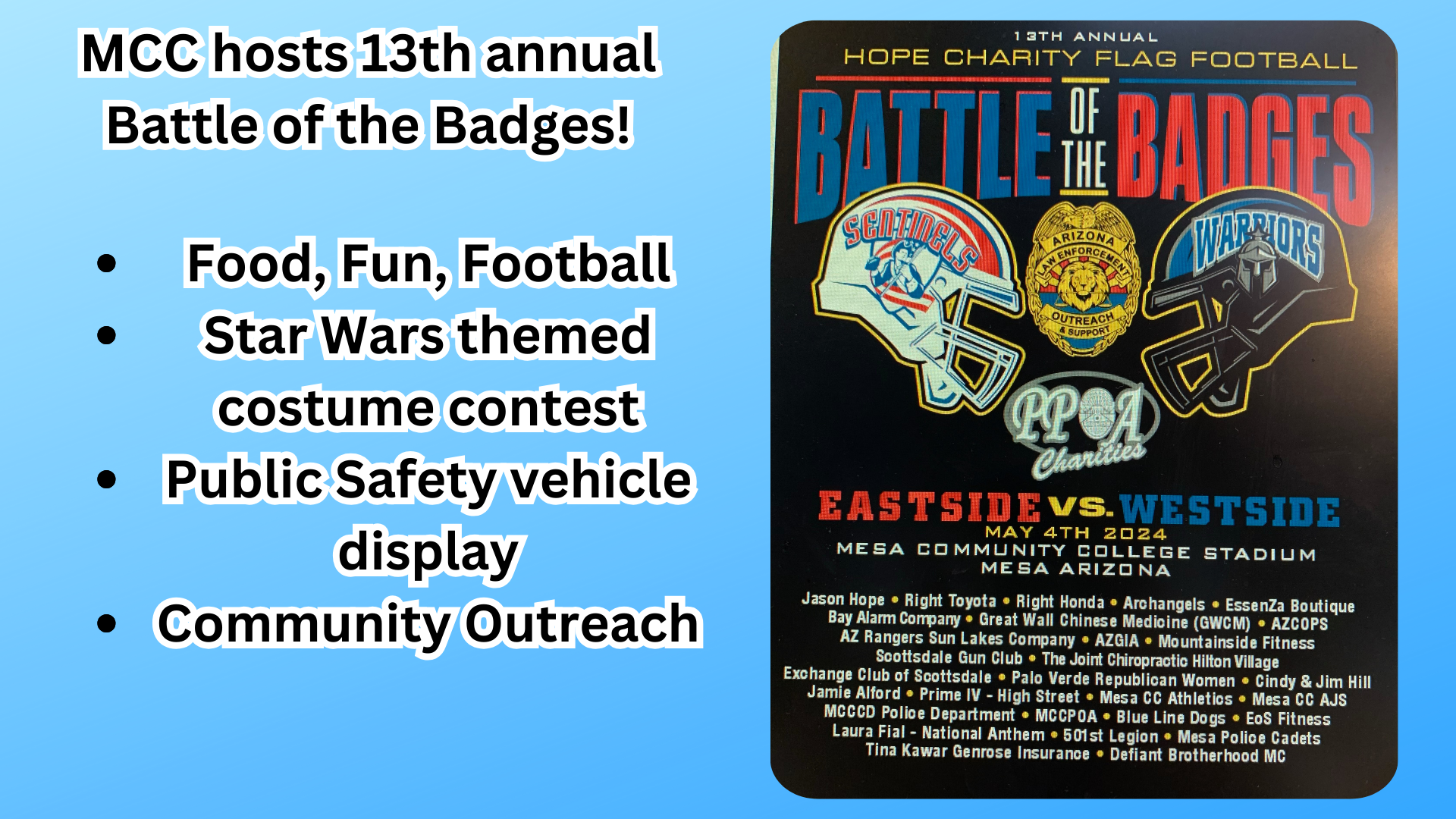 13th annual Battle of the Badges takes place at MCC on May 4