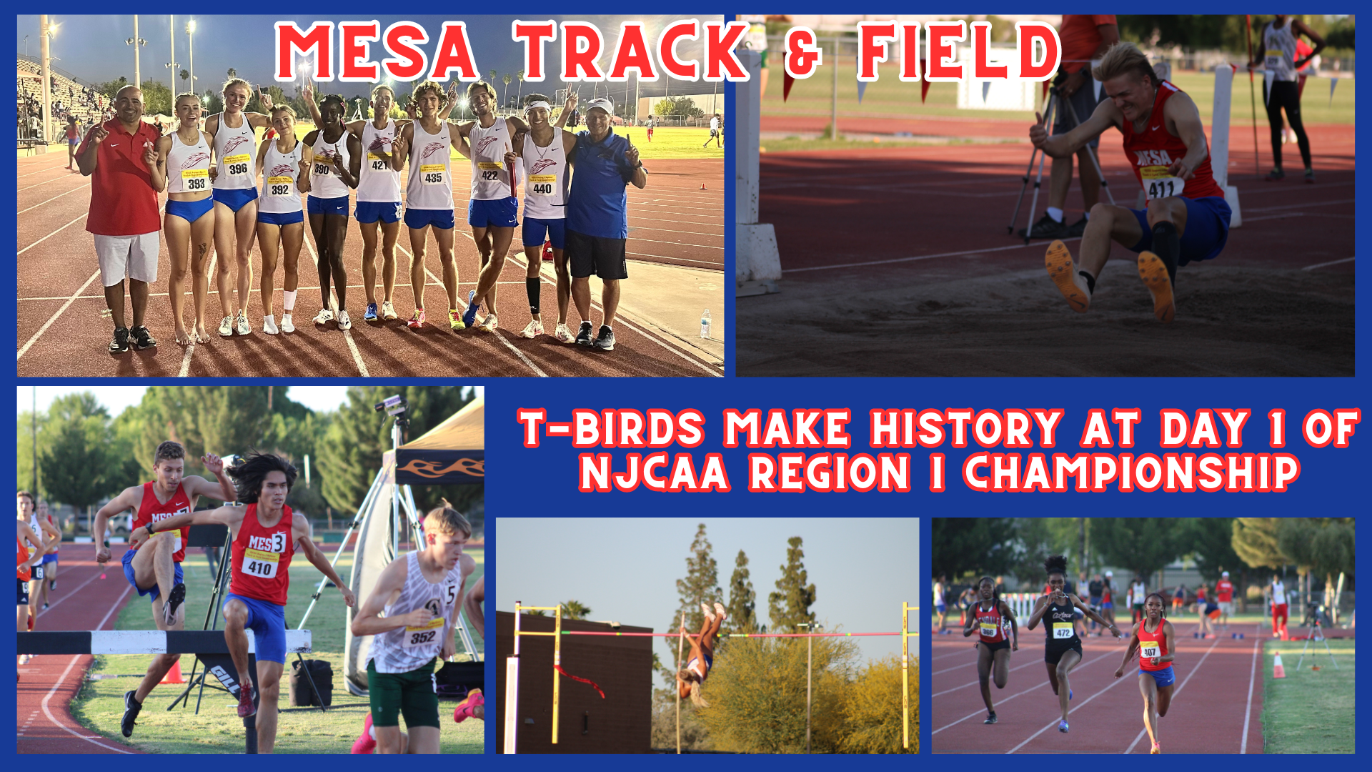 T-Bird Track & Field makes history at Day One of NJCAA Region I Chamionship