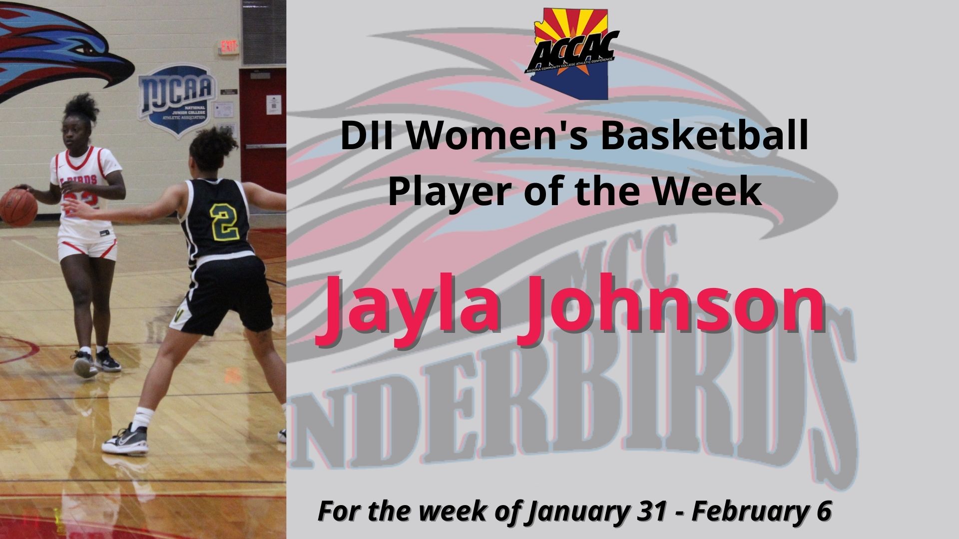 Jayla Johnson Named ACCAC Player of the Week For The Third Time This Season