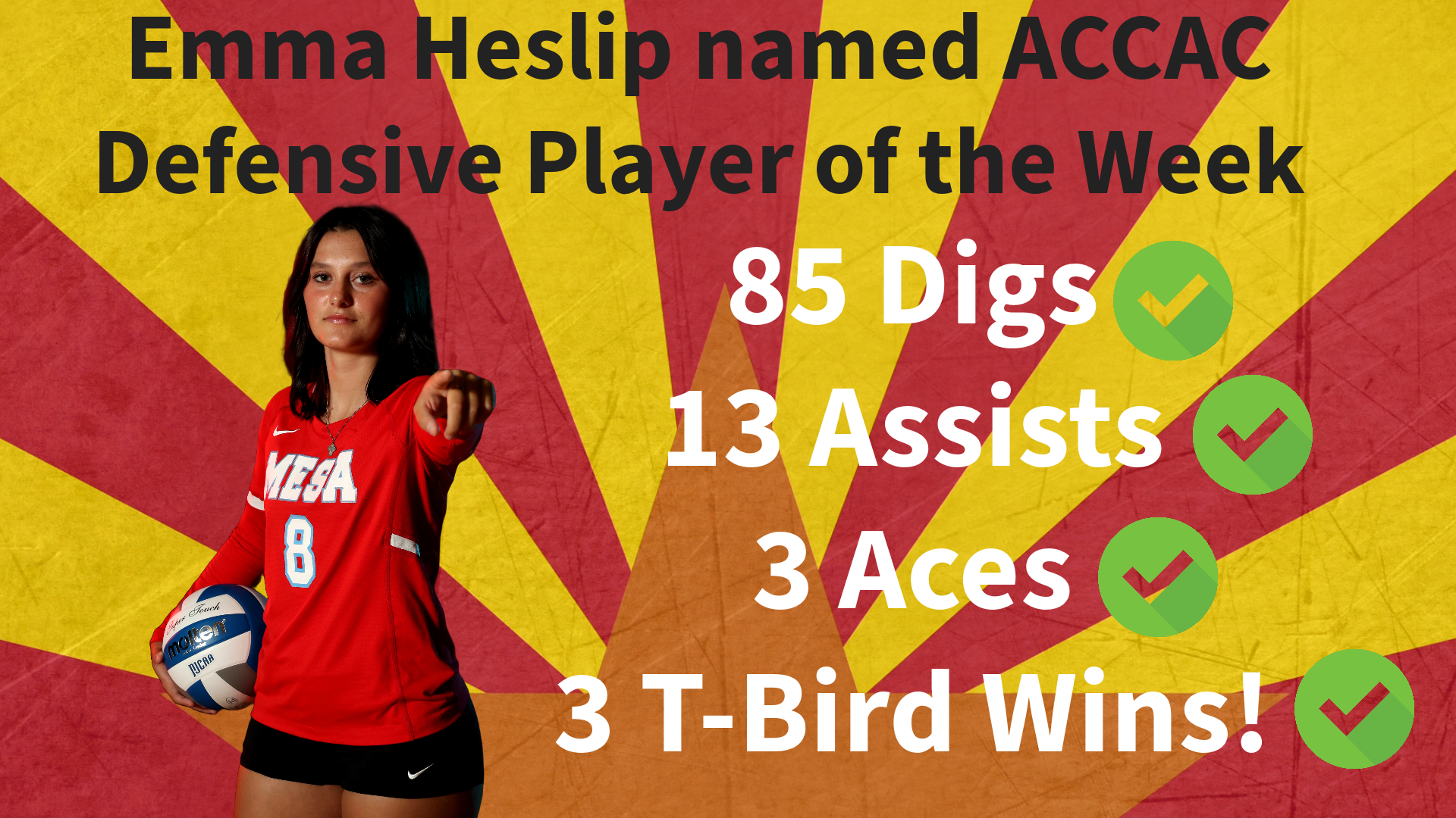 Emma Heslip named ACCAC DII Defensive Player of the Week