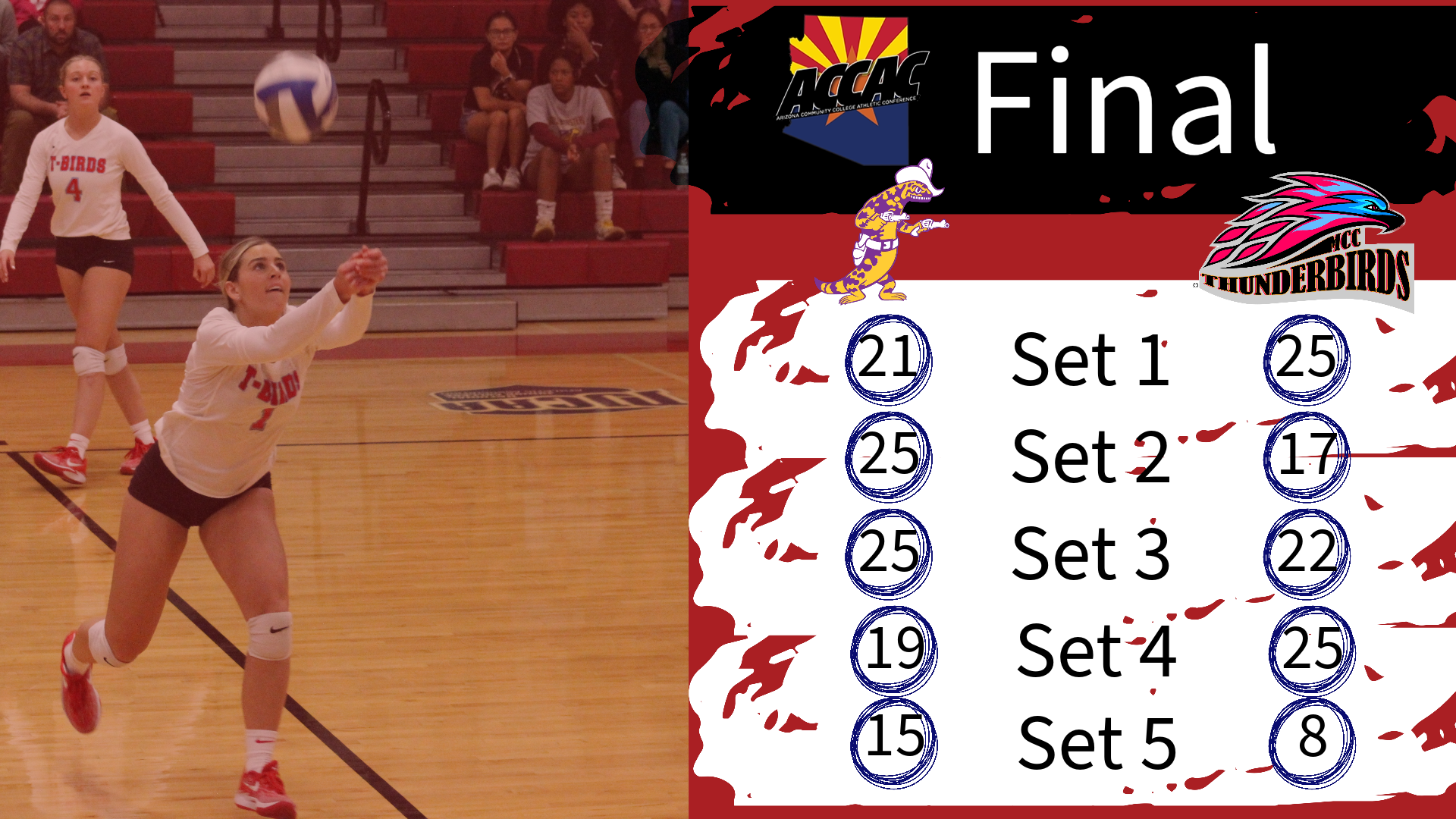 MCC Volleyball comes up short against EAC on Wednesday night